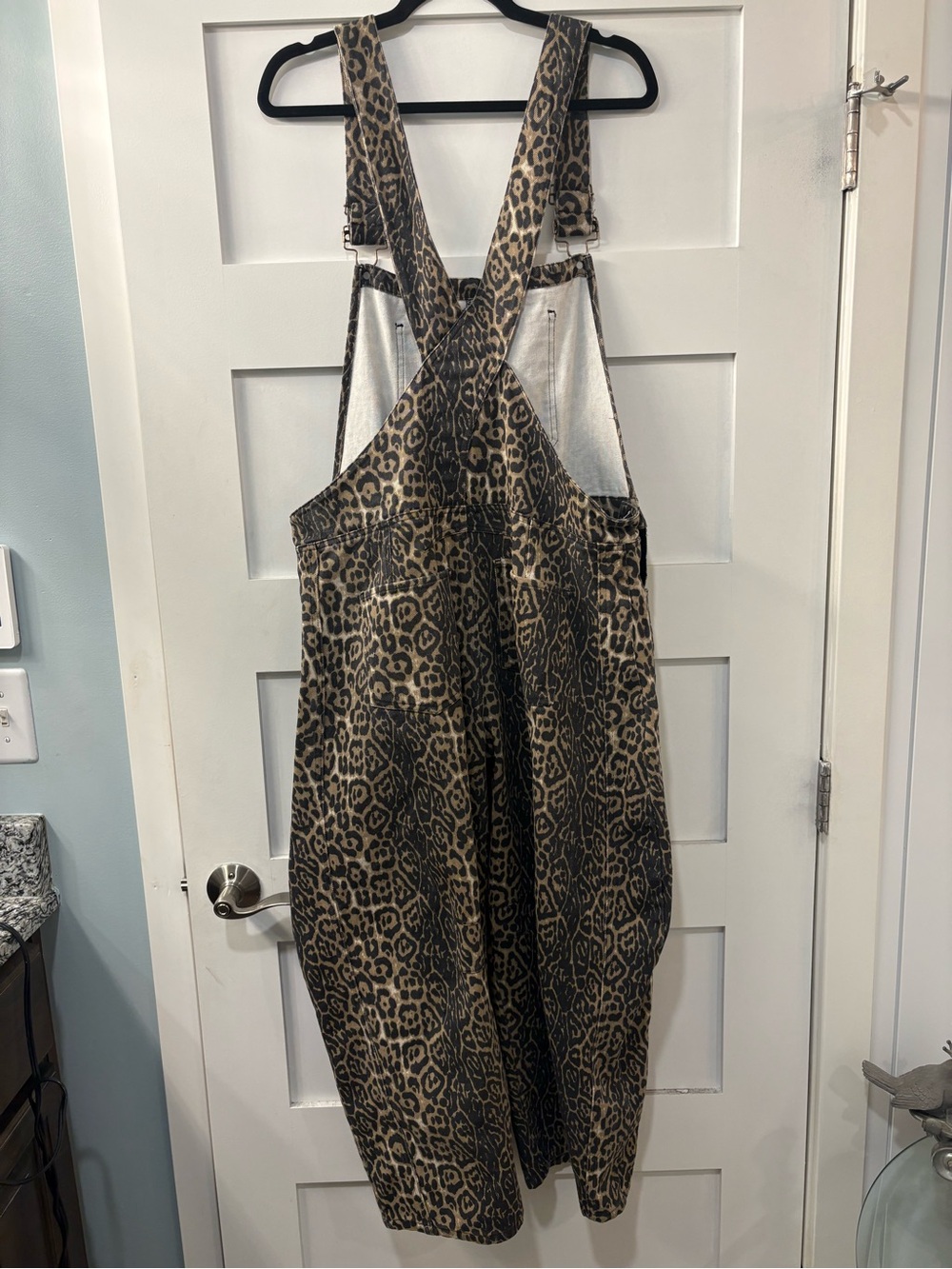 GiGiO Leopard Print Barrel Leg Overalls - Picture 2 of 3